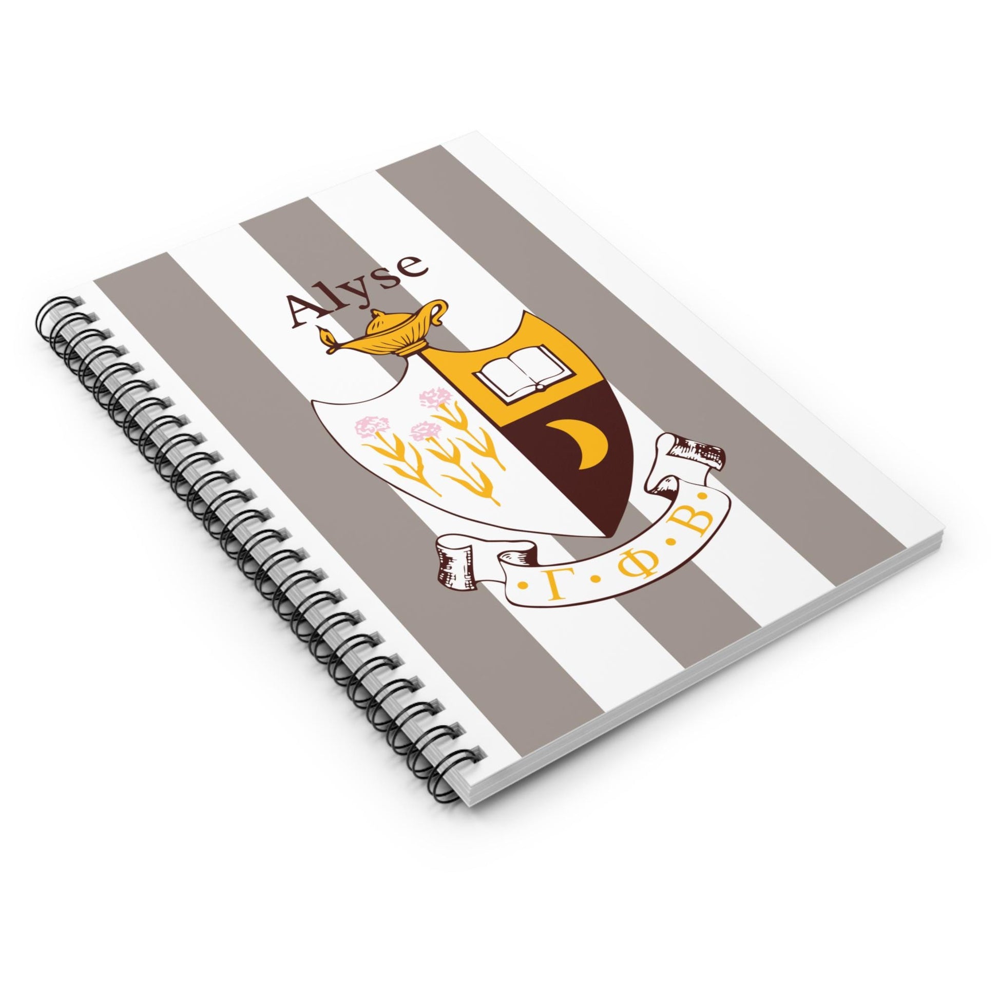 Gamma Phi Beta Personalized Crest Notebook - Ivy Society
