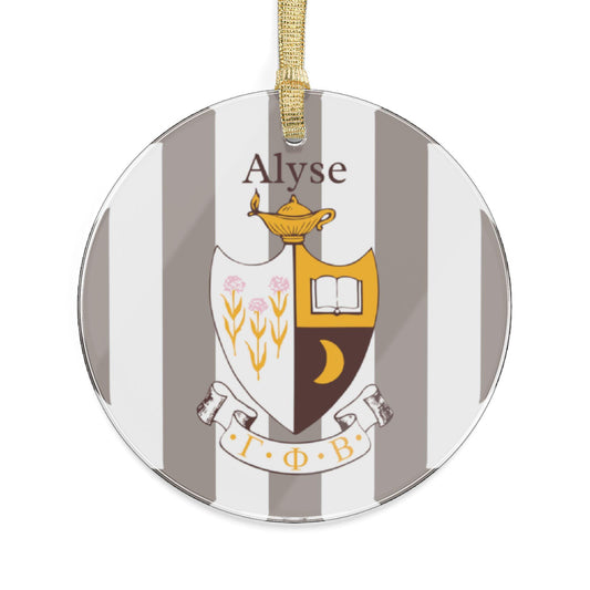 Gamma Phi Beta Personalized Crest Ornament - Ivy Society