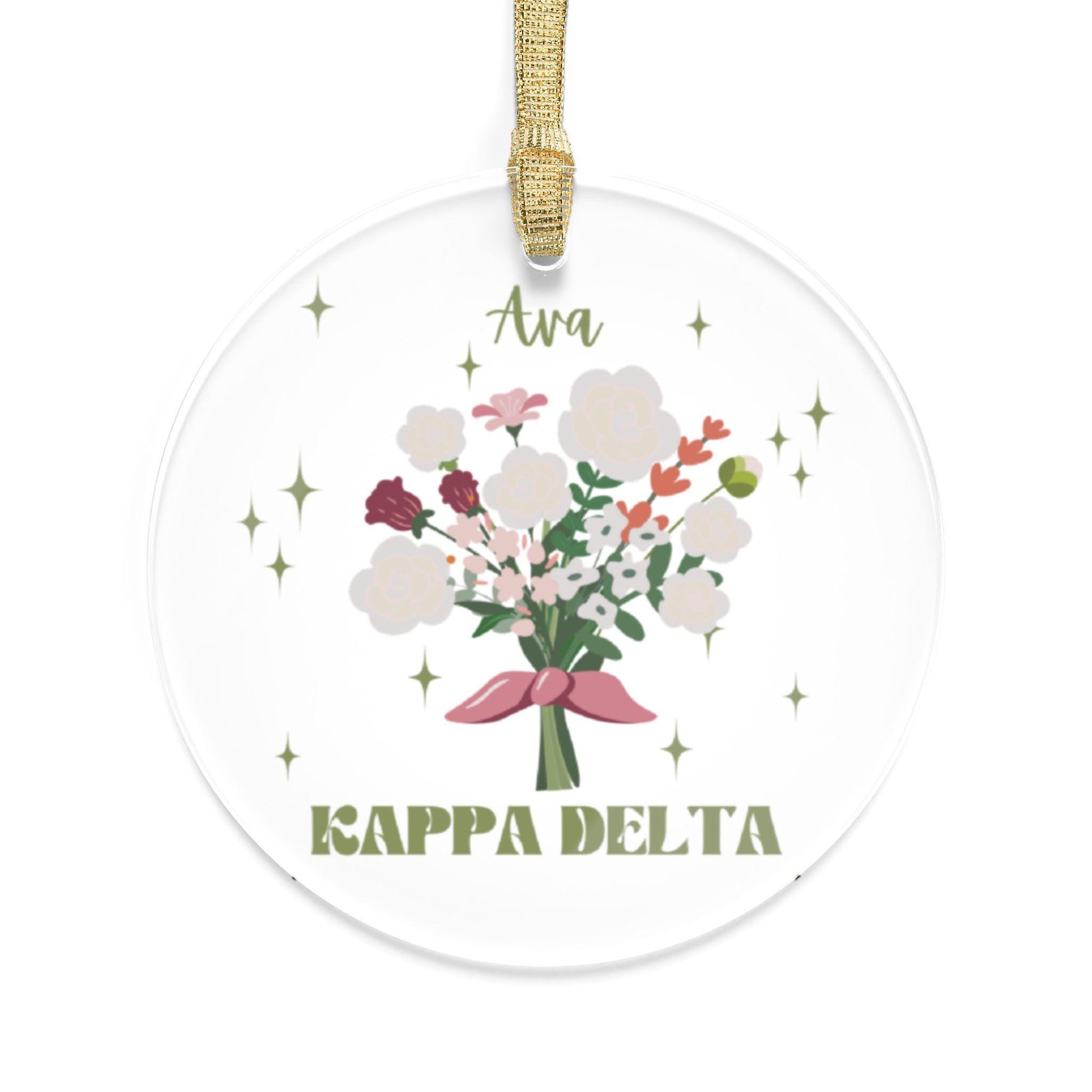 Kappa Delta Personalized Bouquet Ornament - Ivy Society
