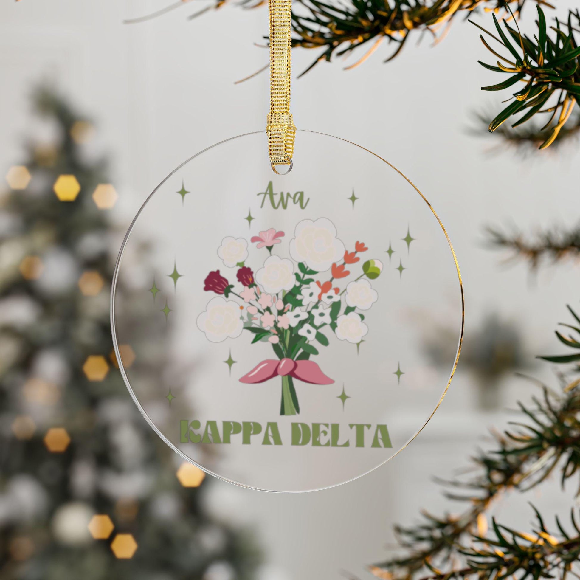 Kappa Delta Personalized Bouquet Ornament - Ivy Society