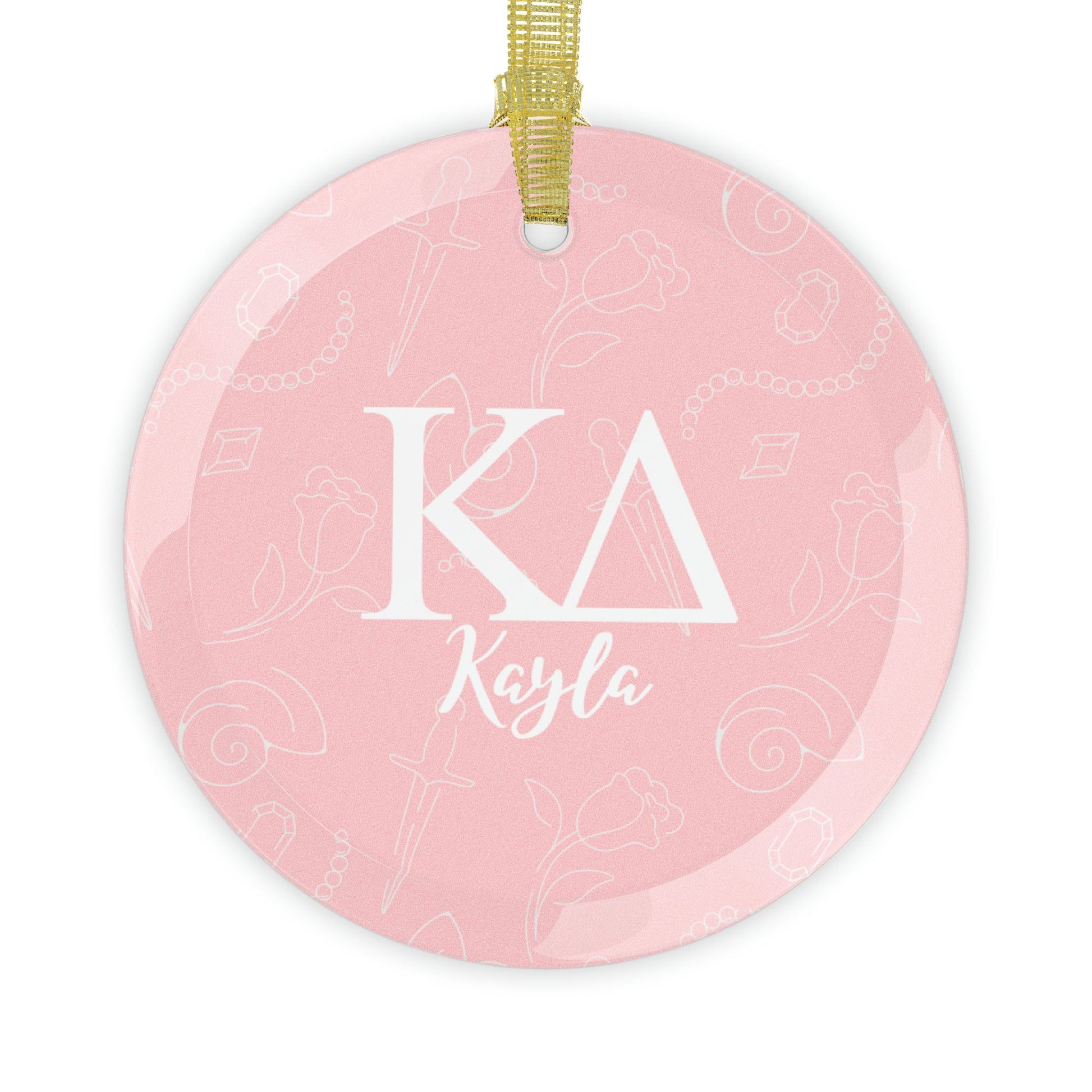 Kappa Delta Personalized Pink Ornament - Ivy Society