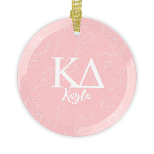 Kappa Delta Personalized Pink Ornament - Ivy Society