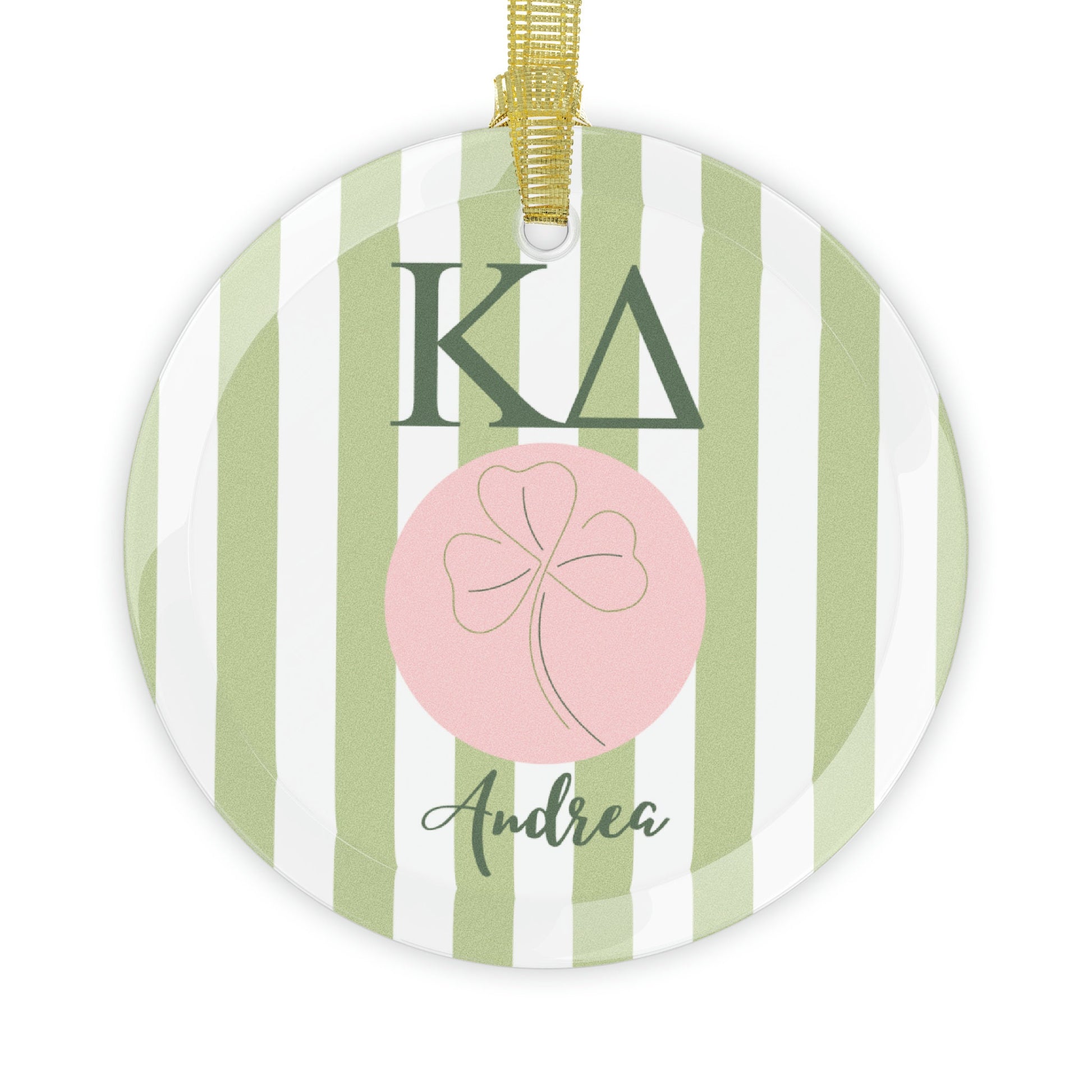 Kappa Delta Personalized Shamrock Ornament - Ivy Society