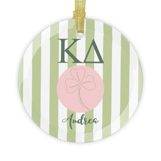 Kappa Delta Personalized Shamrock Ornament - Ivy Society