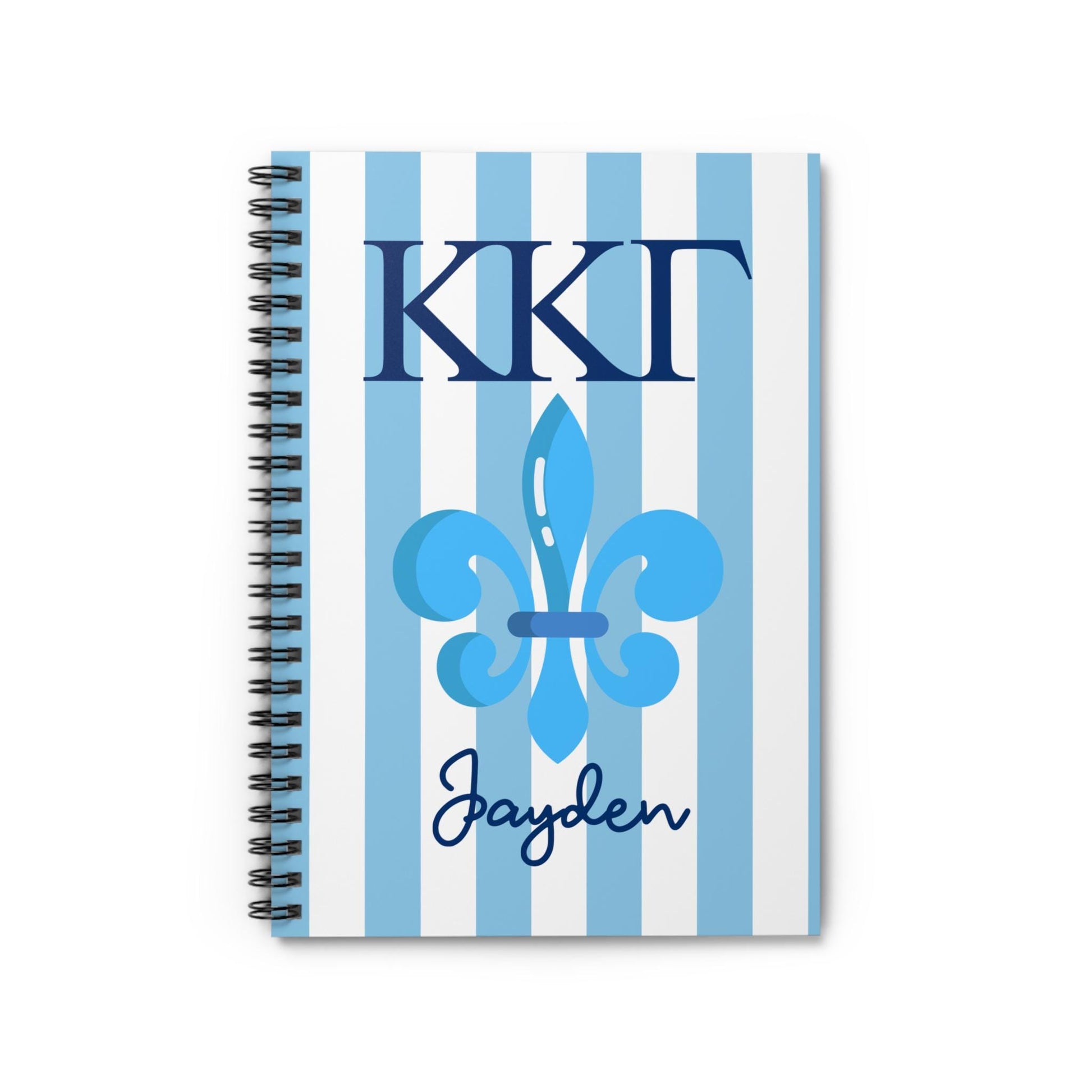 Kappa Kappa Gamma Personalized Fleur De Lis Notebook - Ivy Society