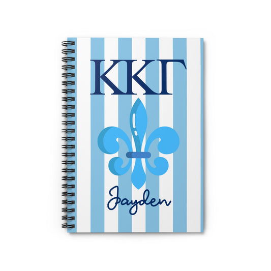 Kappa Kappa Gamma Personalized Fleur De Lis Notebook - Ivy Society
