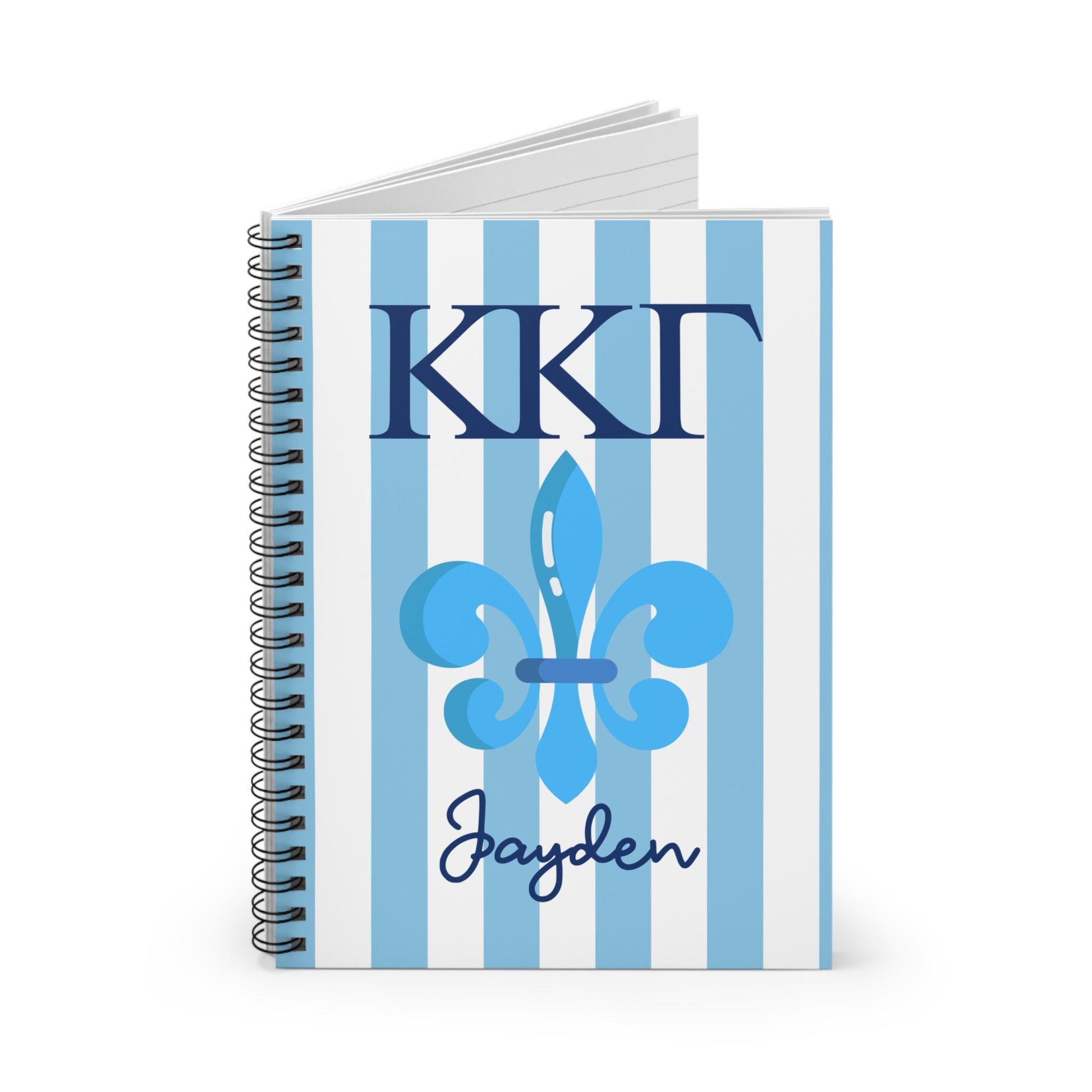 Kappa Kappa Gamma Personalized Fleur De Lis Notebook - Ivy Society