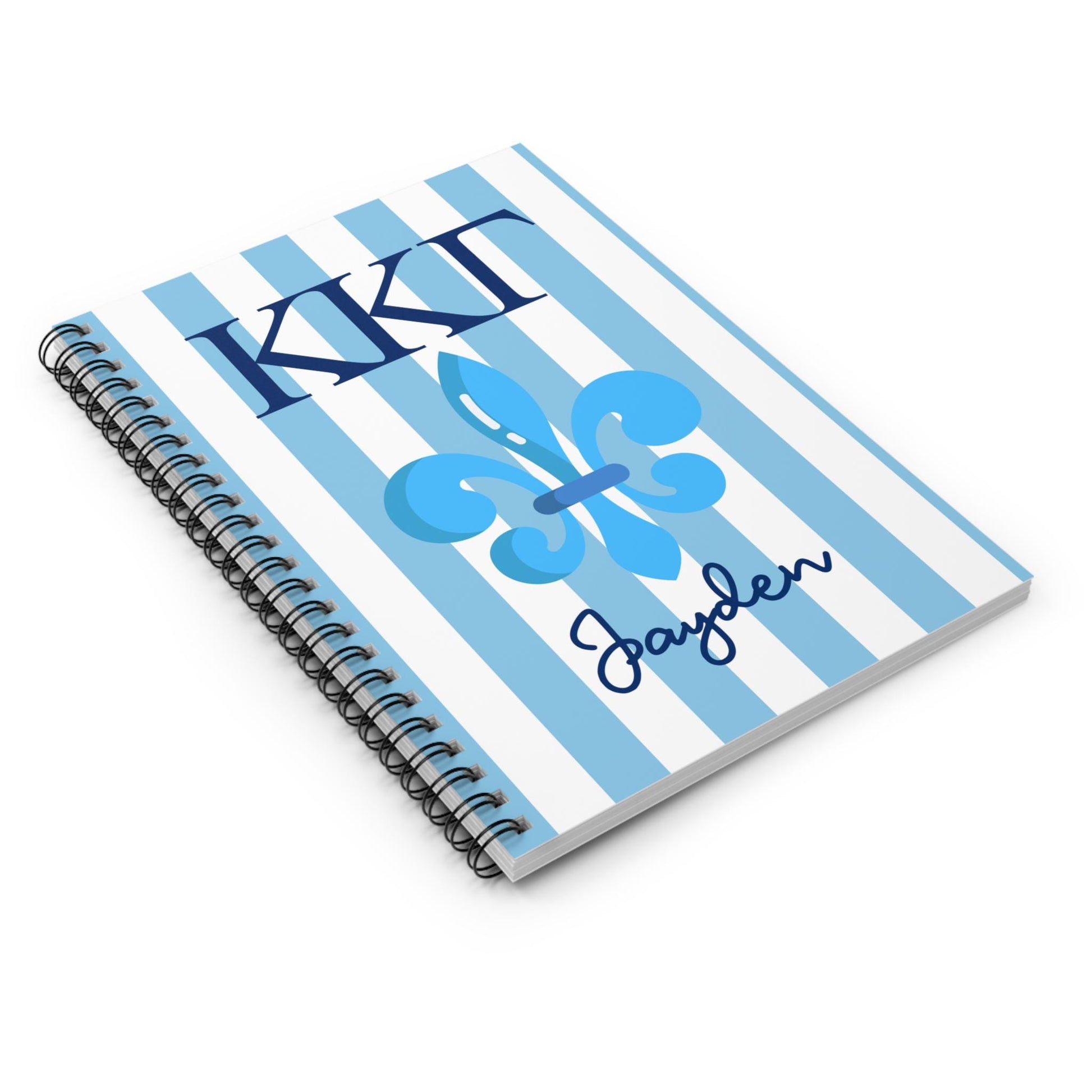 Kappa Kappa Gamma Personalized Fleur De Lis Notebook - Ivy Society