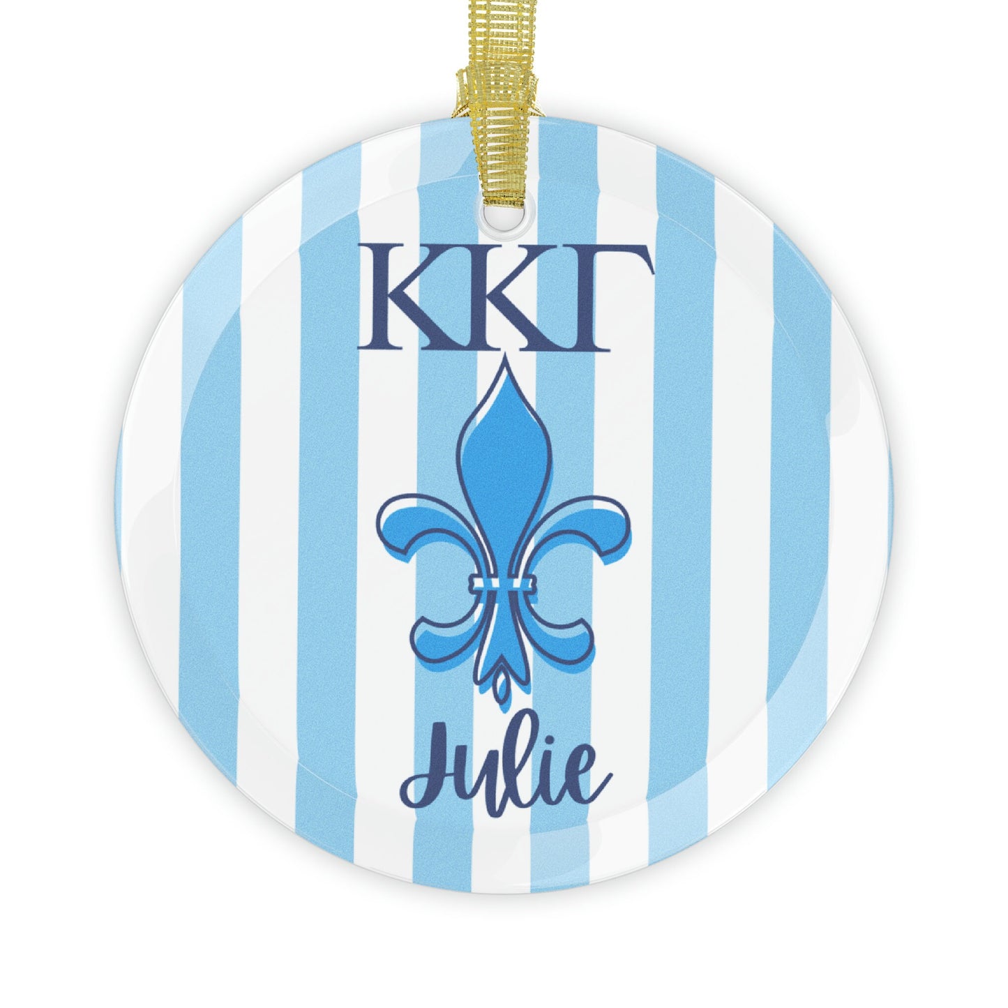 Kappa Kappa Gamma Personalized Fleur Dis Lis Ornament - Ivy Society