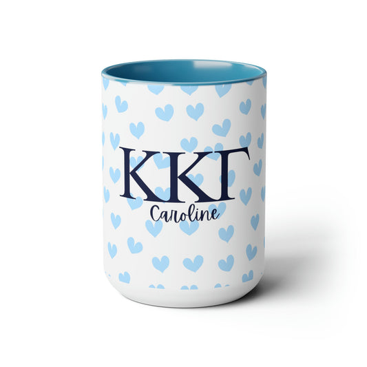 Kappa Kappa Gamma Personalized Heart Mug - Ivy Society
