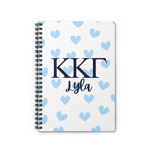 Kappa Kappa Gamma Personalized Heart Notebook - Ivy Society