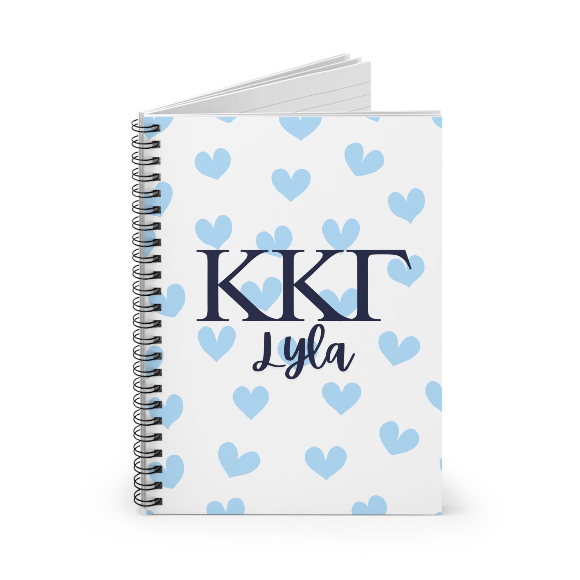 Kappa Kappa Gamma Personalized Heart Notebook - Ivy Society