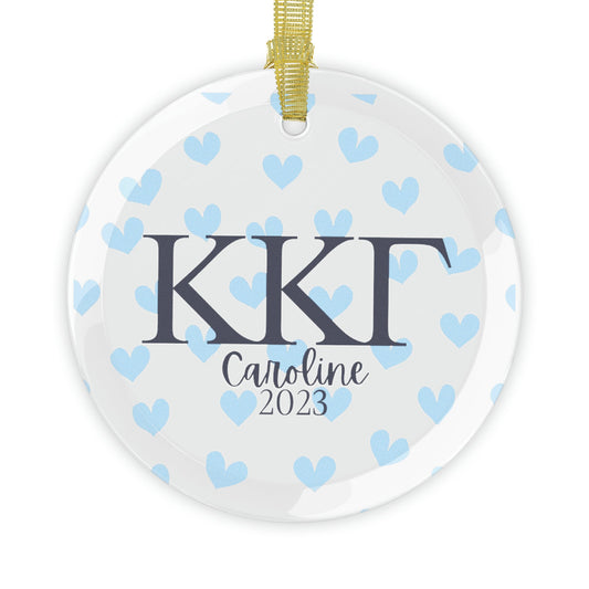 Kappa Kappa Gamma Personalized Heart Ornament - Ivy Society