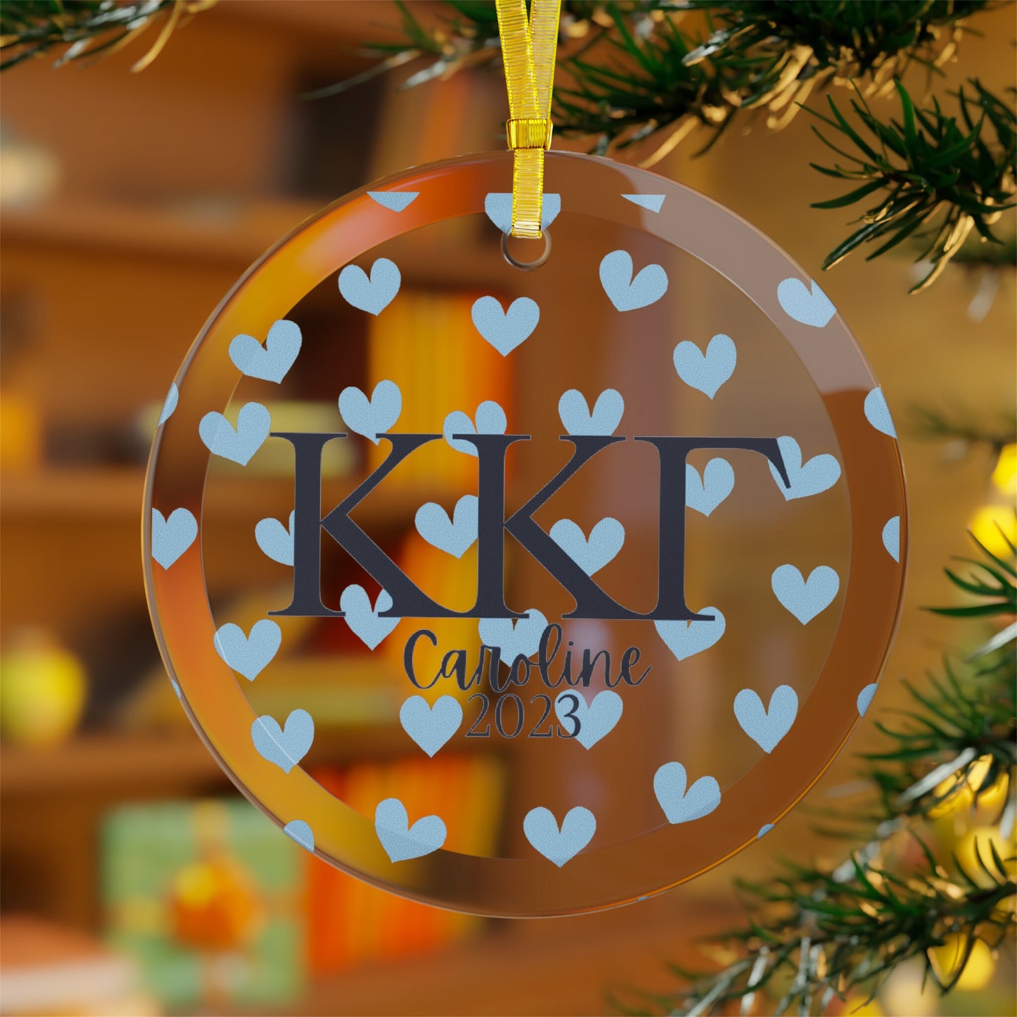Kappa Kappa Gamma Personalized Heart Ornament - Ivy Society