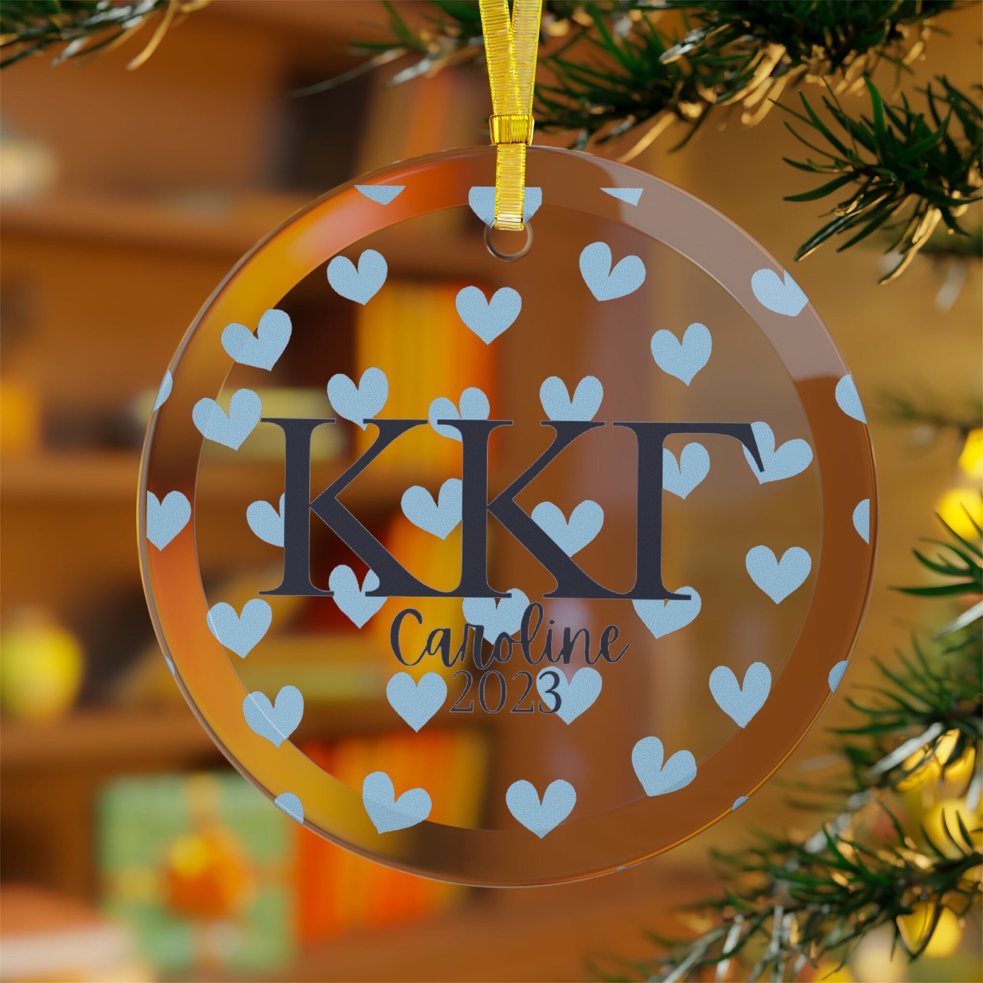 Kappa Kappa Gamma Personalized Heart Ornament - Ivy Society
