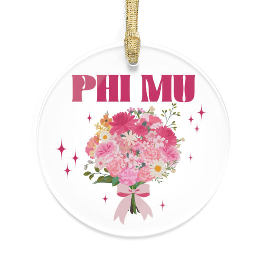 Phi Mu Bouquet Ornament - Ivy Society
