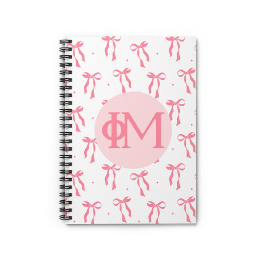 Phi Mu Bow Notebook - Ivy Society
