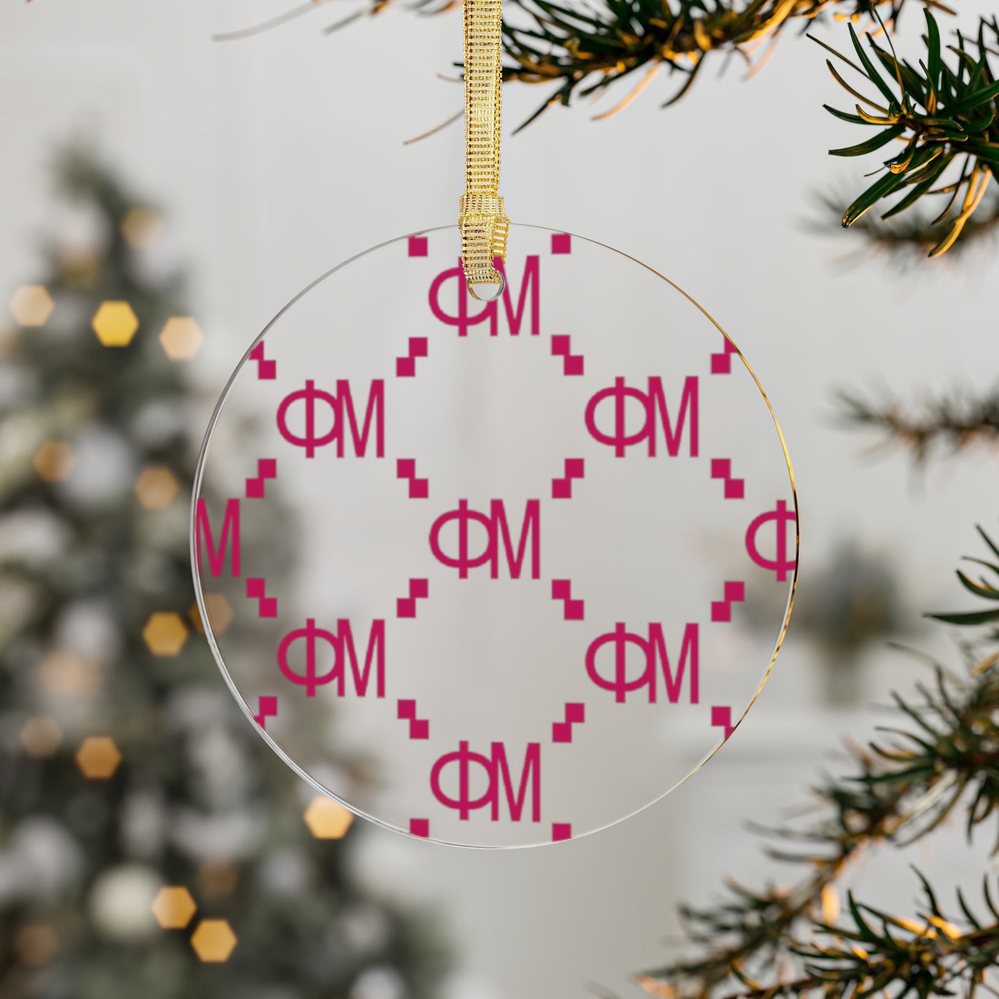 Phi Mu Print Ornament - Ivy Society
