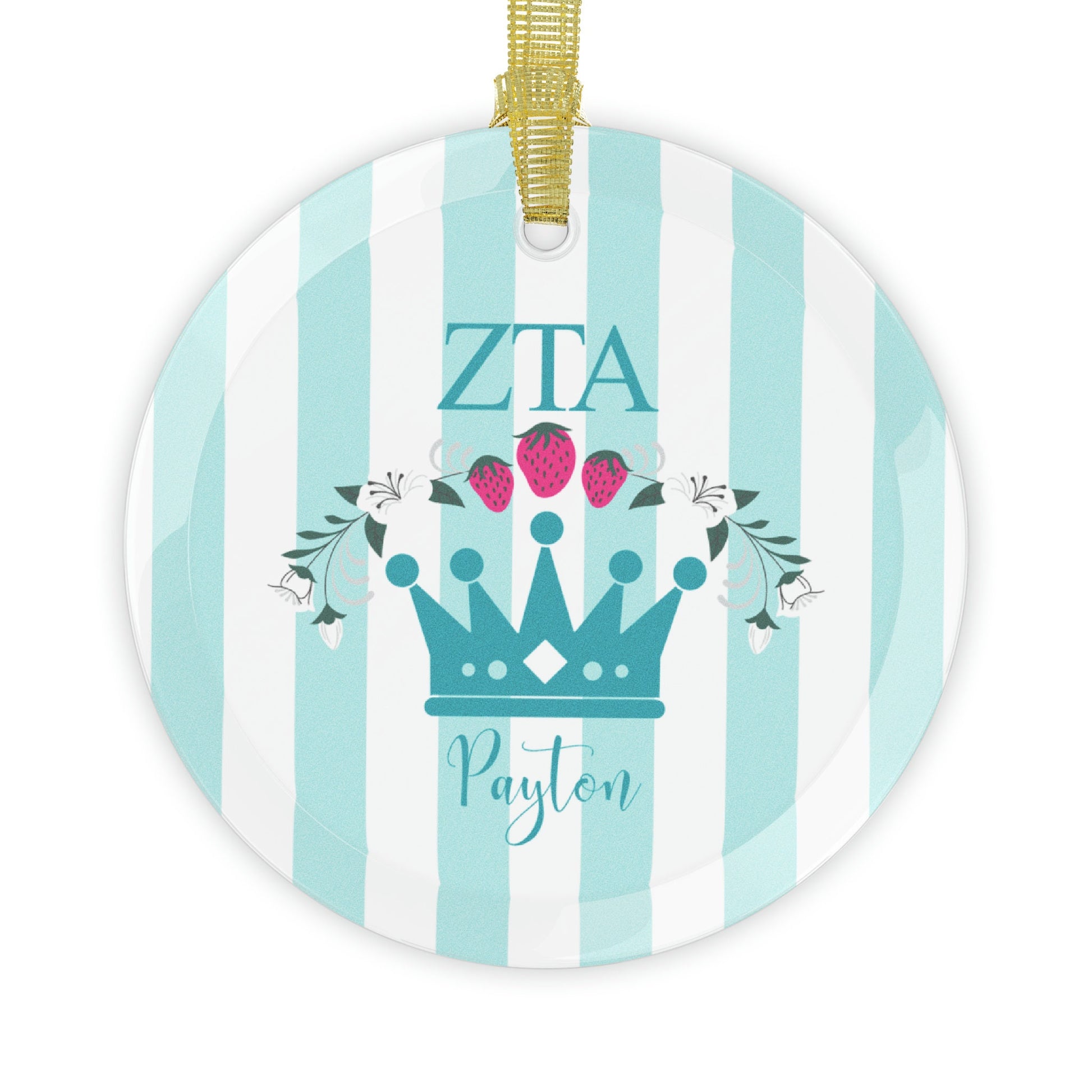 Zeta Tau Alpha Personalized Ornament - Ivy Society