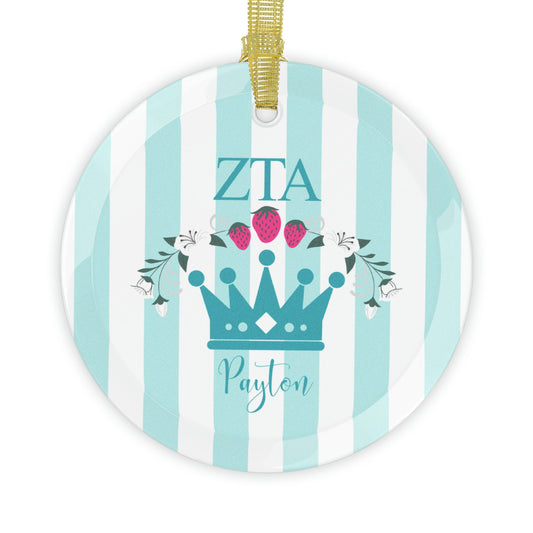 Zeta Tau Alpha Personalized Ornament - Ivy Society