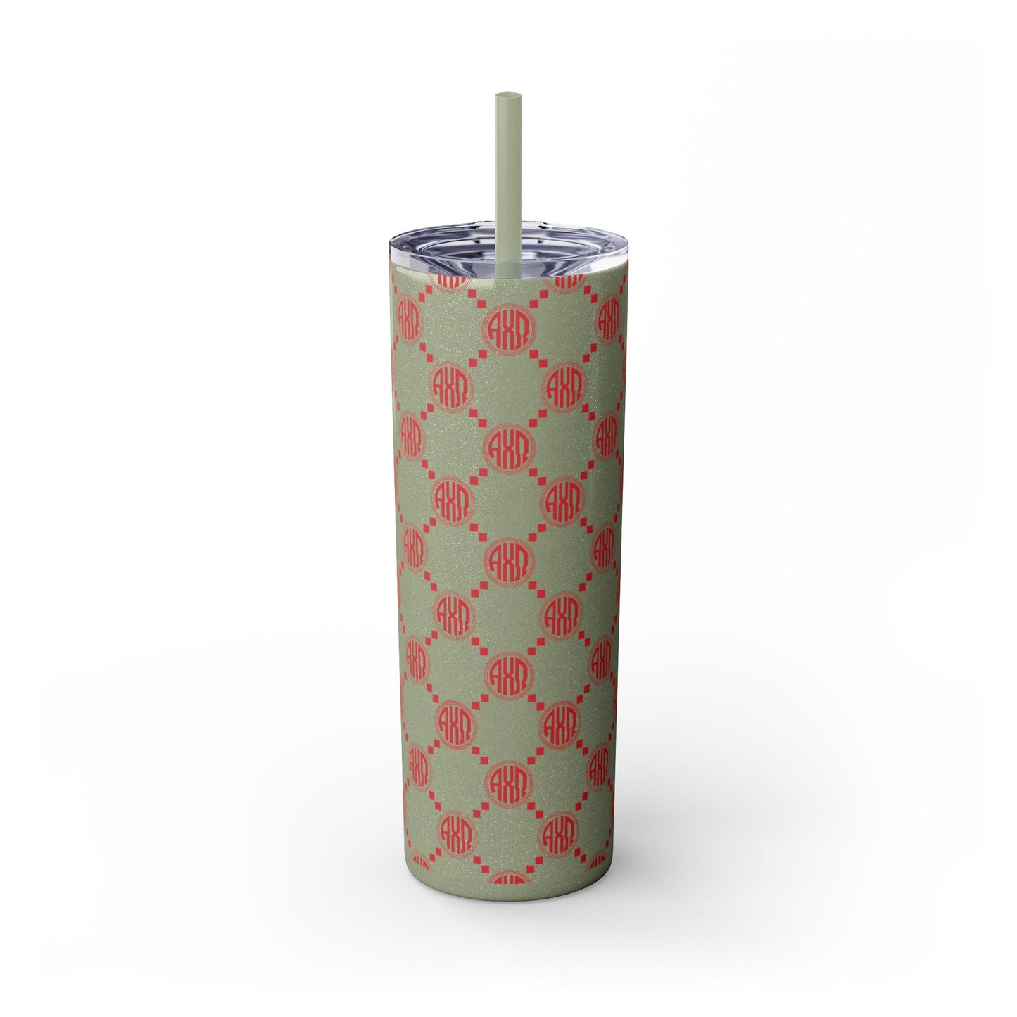 Alpha Chi Omega Monogram Print Skinny Tumbler - Ivy Society