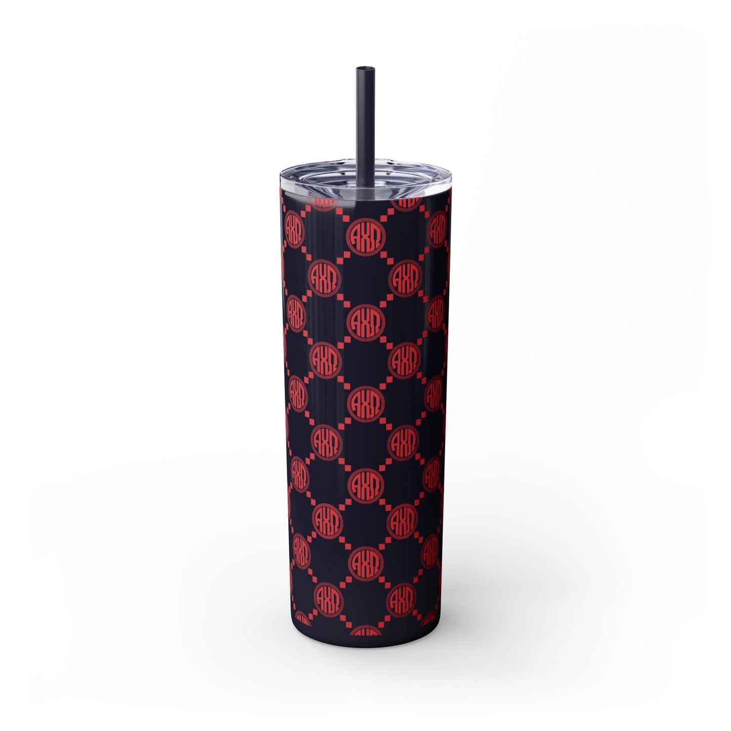 Alpha Chi Omega Monogram Print Skinny Tumbler - Ivy Society