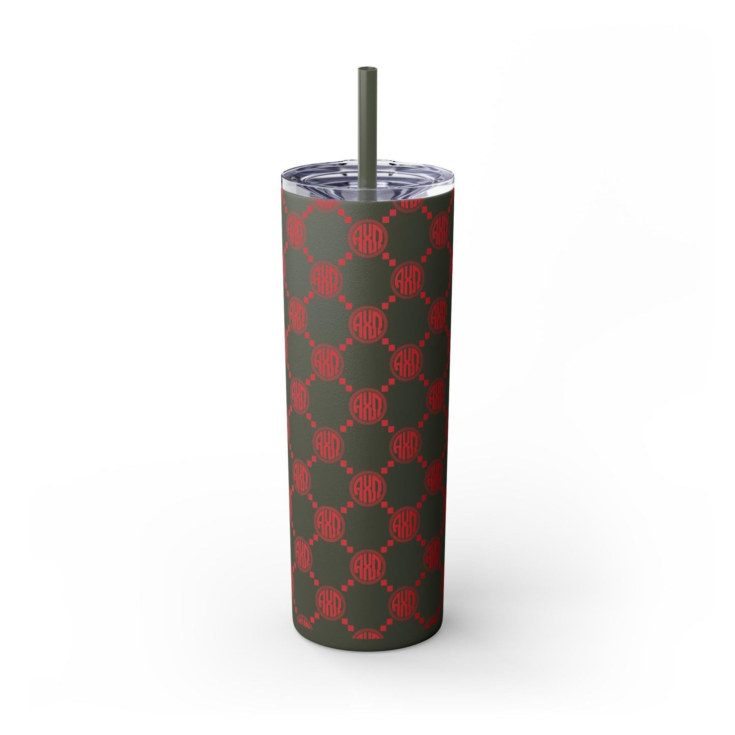 Alpha Chi Omega Monogram Print Skinny Tumbler - Ivy Society