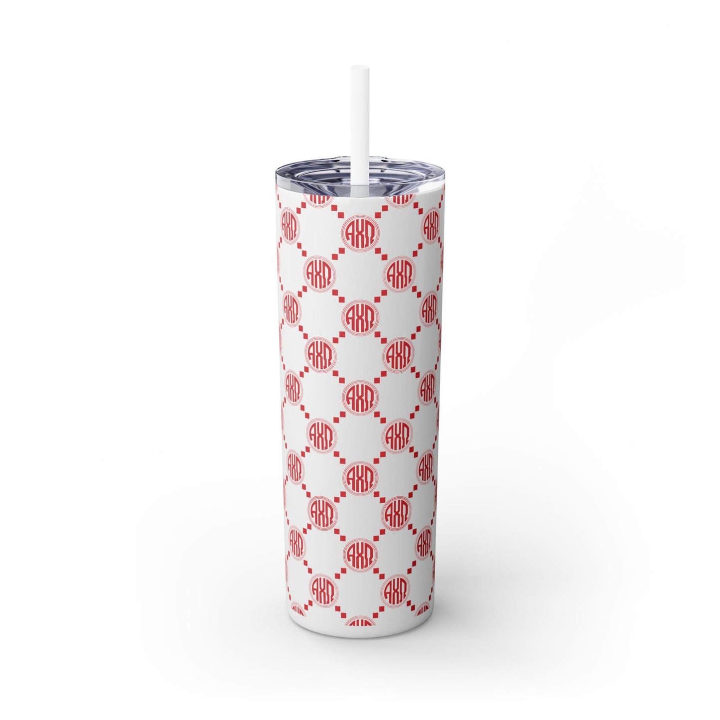 Alpha Chi Omega Monogram Print Skinny Tumbler - Ivy Society