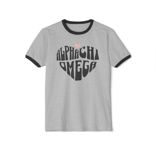 Alpha Chi Omega Heart Ringer Tee - Ivy Society