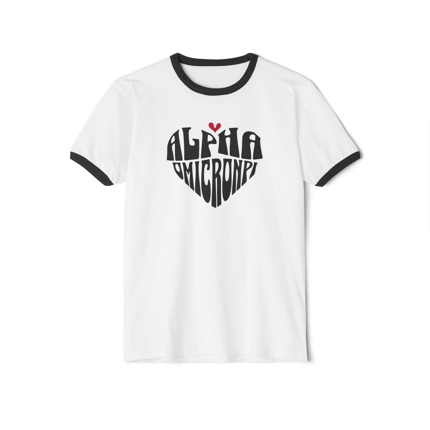 Alpha Omicron Pi Heart Ringer T-shirt - Ivy Society