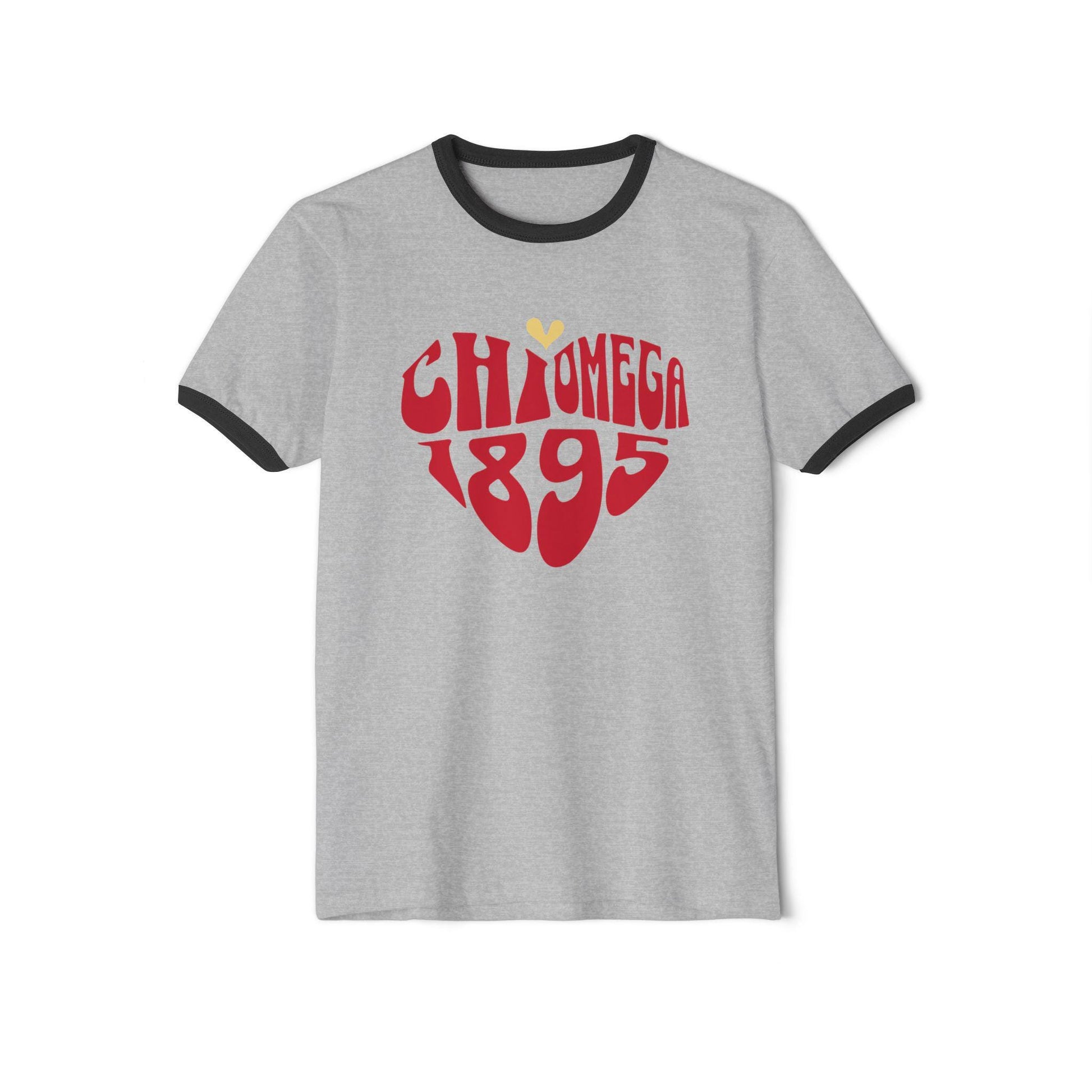 Chi Omega Heart Ringer Tee - Ivy Society