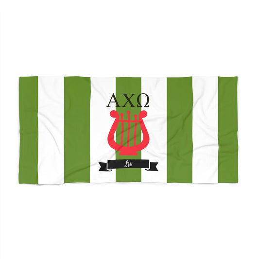 Alpha Chi Omega Personalized Beach Towel - Ivy Society