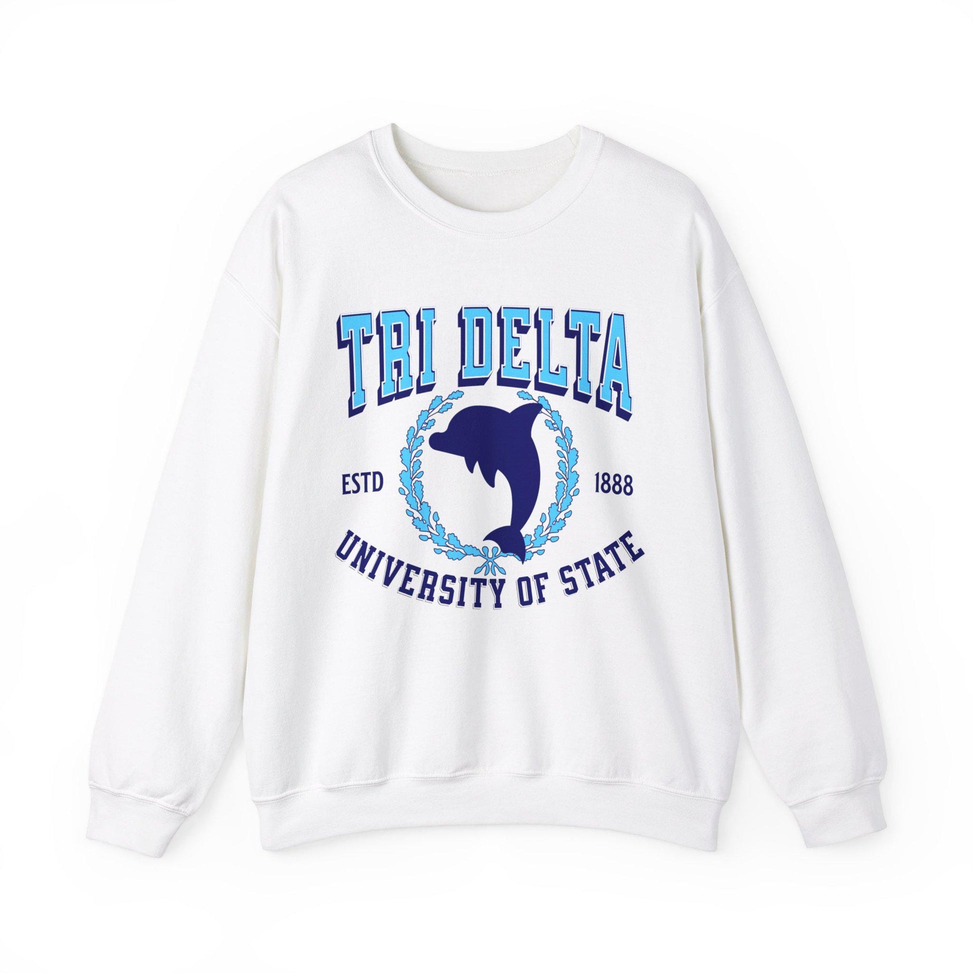Tri Delta Collegiate Sweatshirt Personalized School - Ivy Society