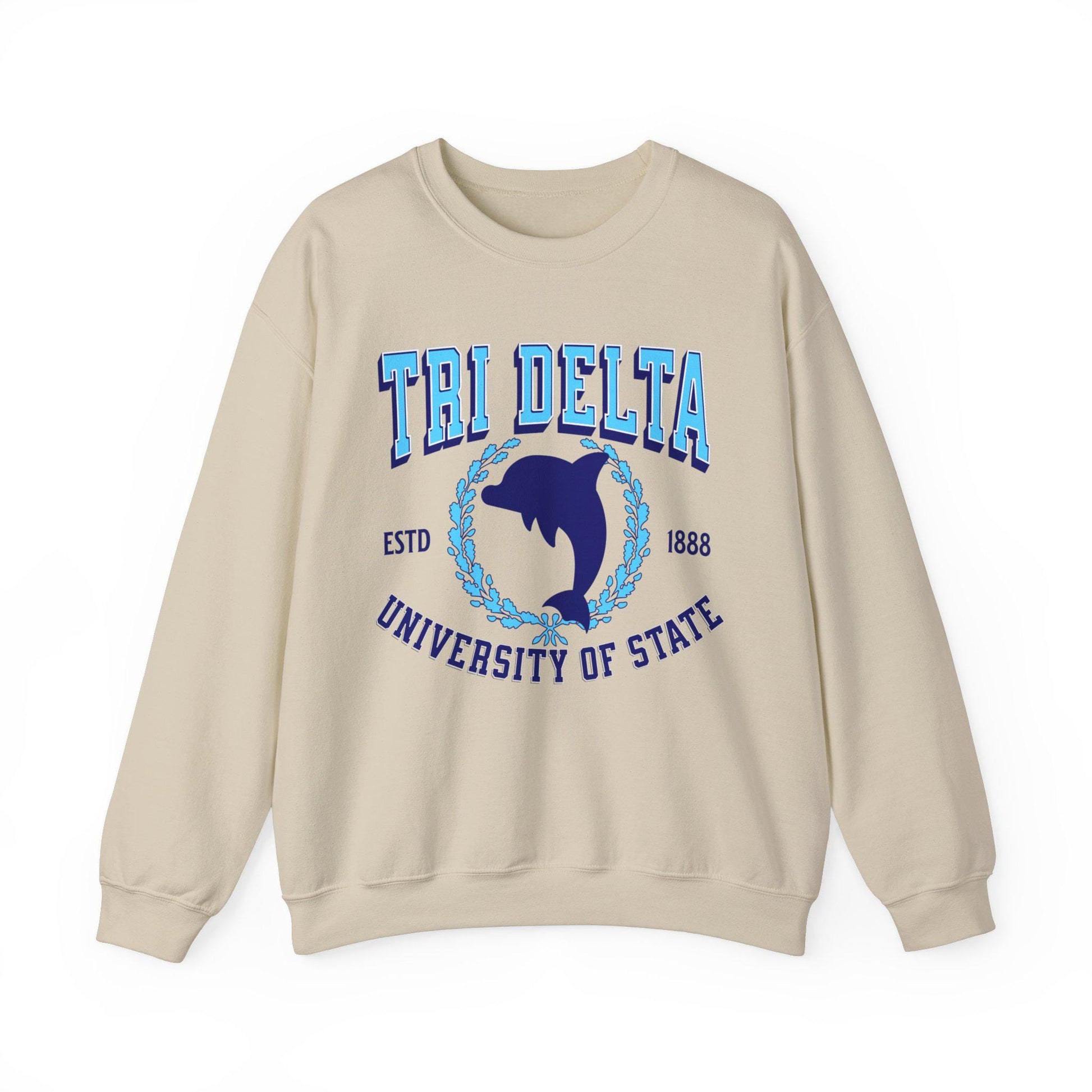 Tri Delta Collegiate Sweatshirt Personalized School - Ivy Society