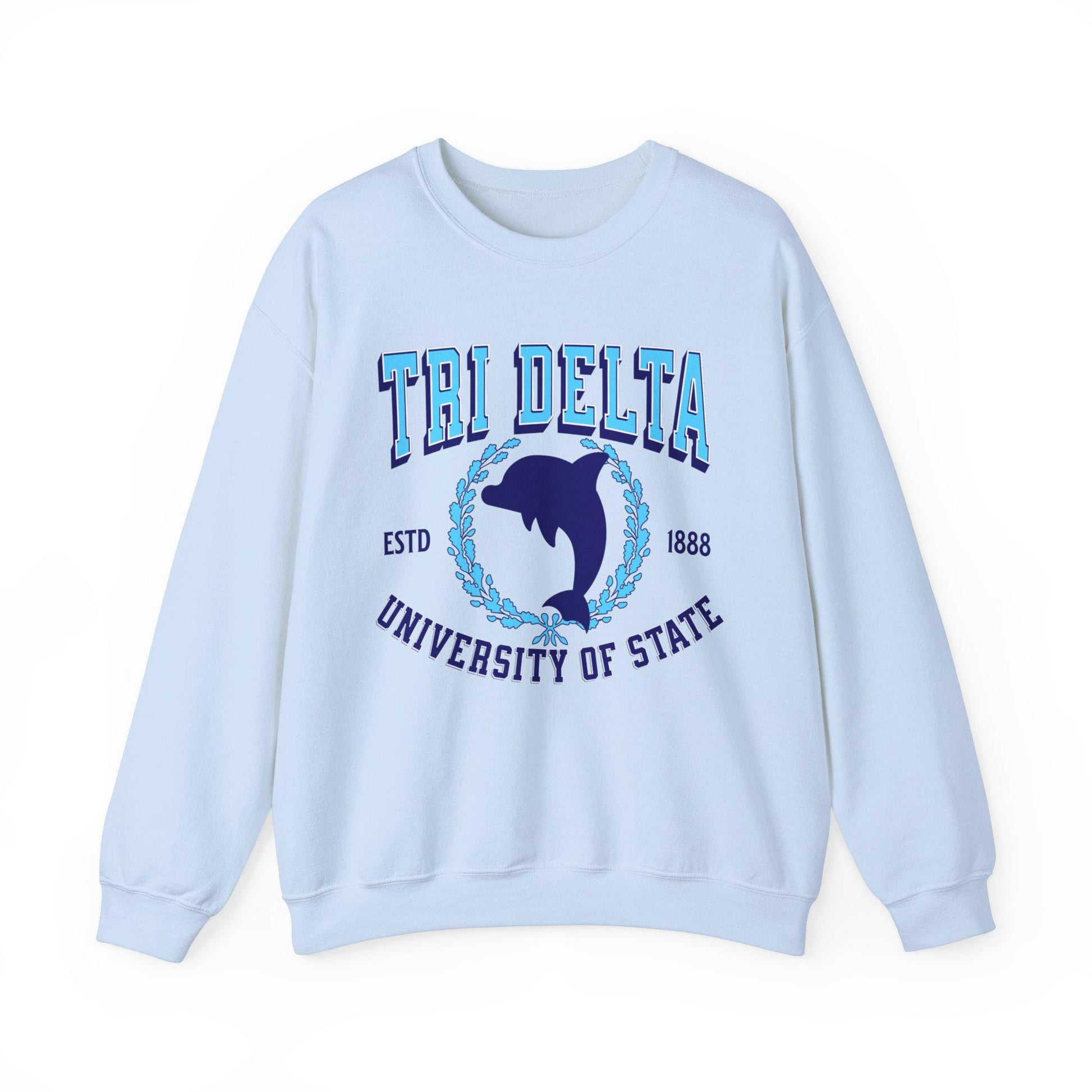 Tri Delta Collegiate Sweatshirt Personalized School - Ivy Society