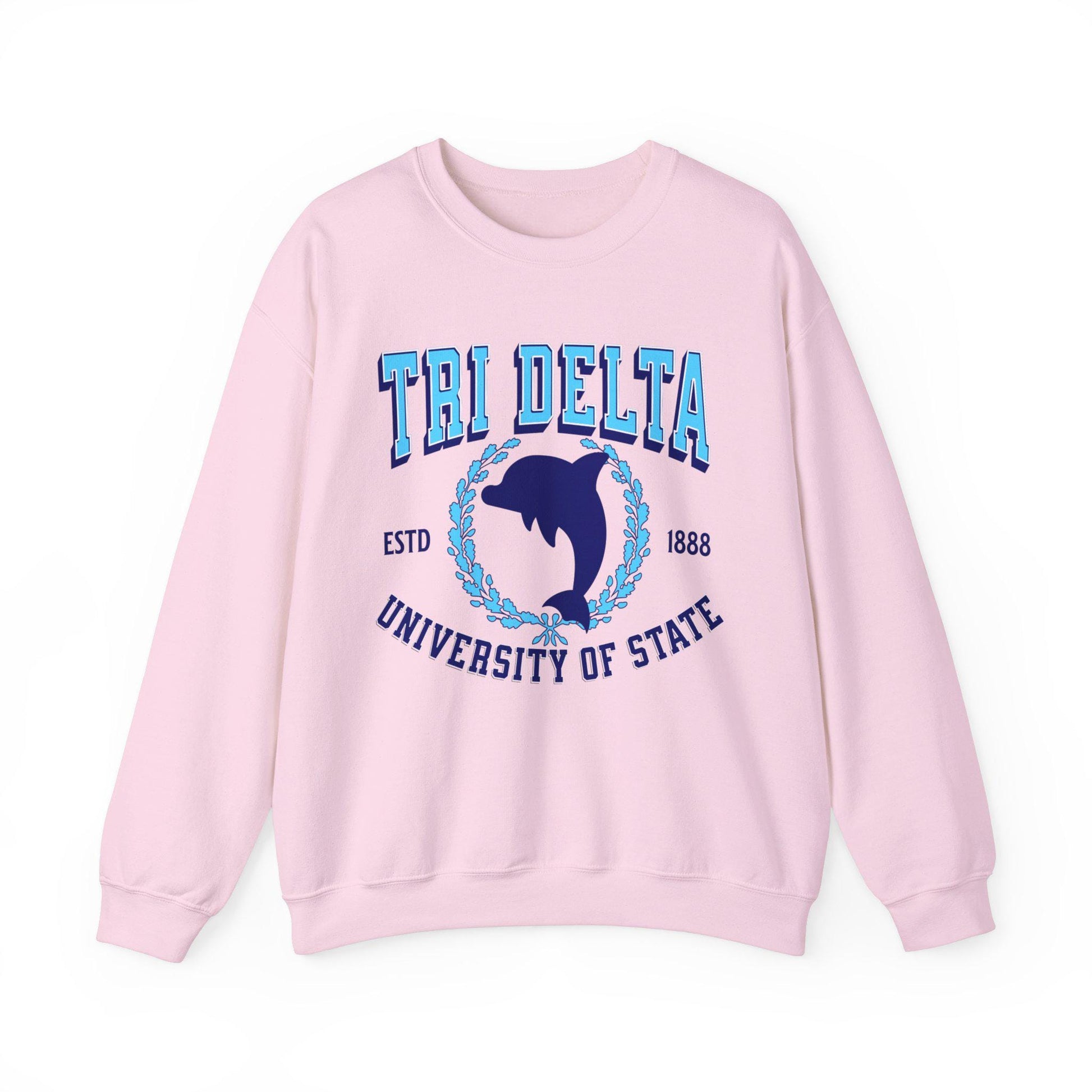 Tri Delta Collegiate Sweatshirt Personalized School - Ivy Society