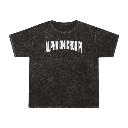 Alpha Omicron Pi Mineral Wash T Shirt - Ivy Society