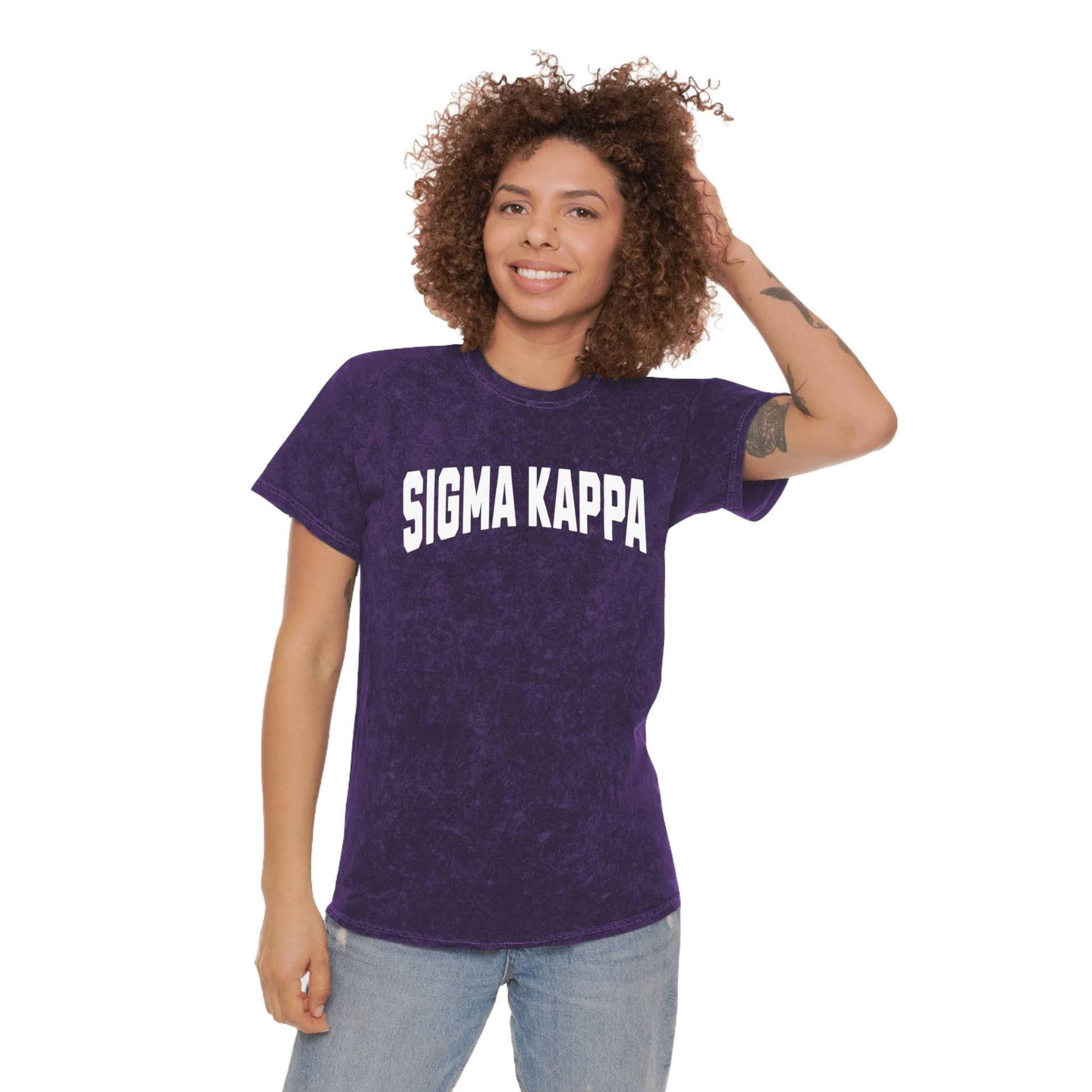 Sigma Kappa Mineral Wash T-shirt - Ivy Society