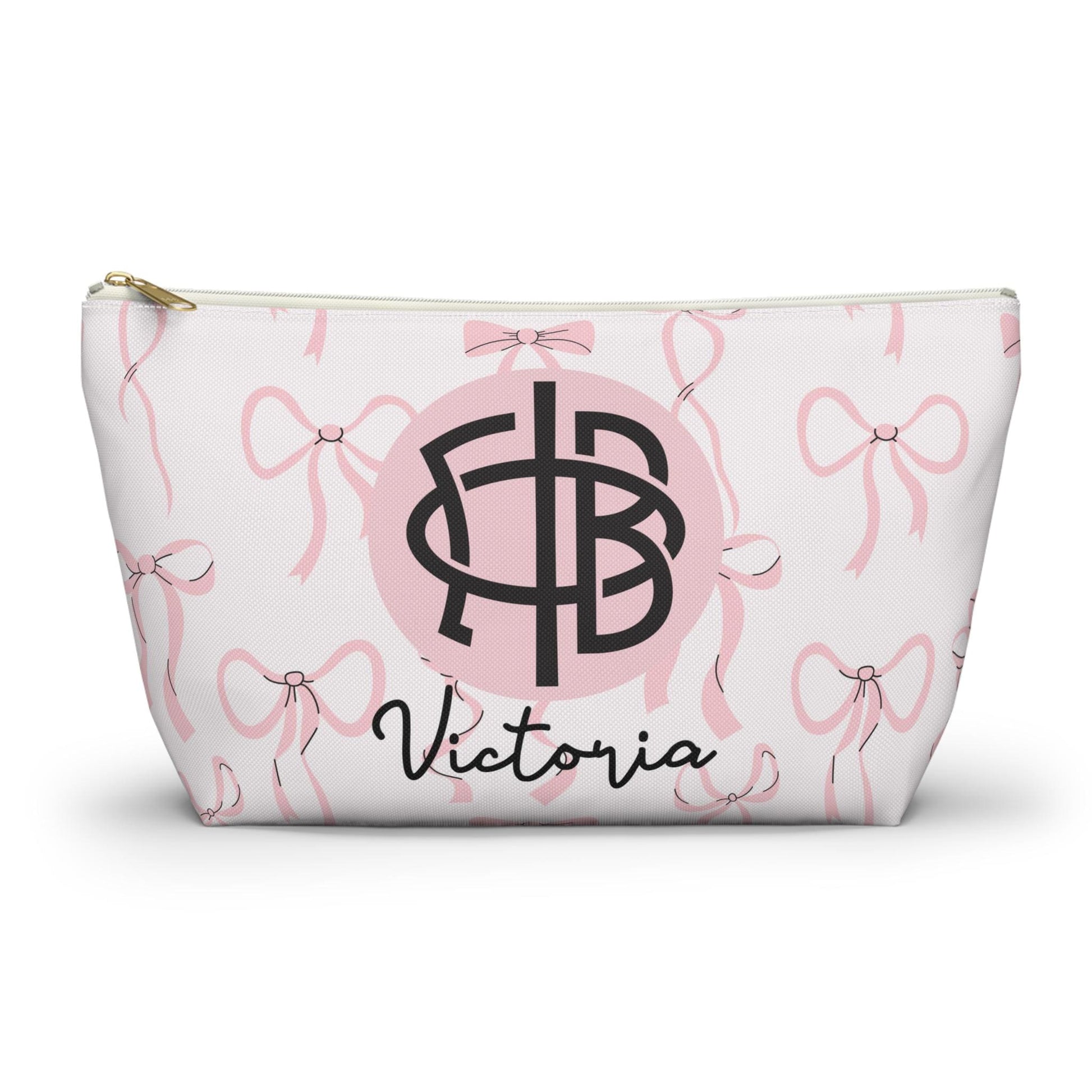 Gamma Phi Beta Personalized Bow Makeup Bag - Ivy Society
