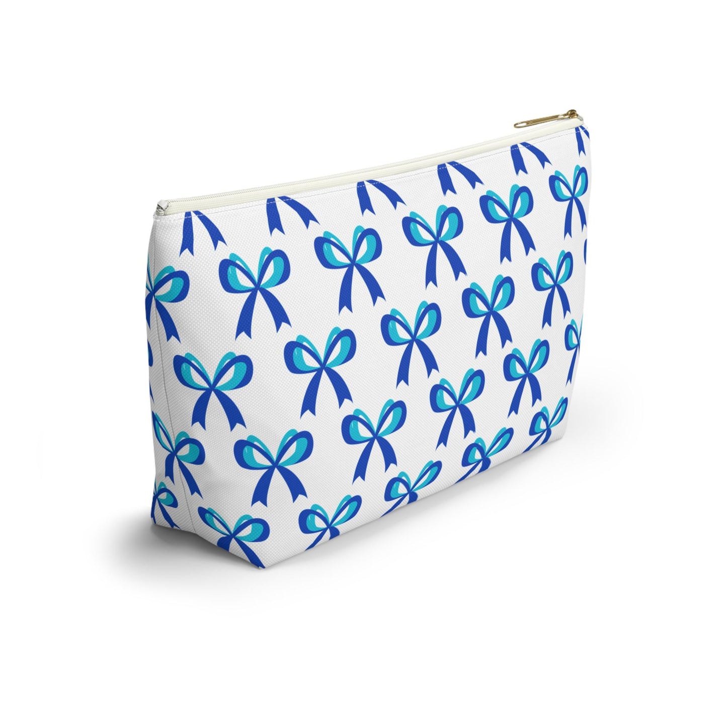 Tri Delta Monogram Bow Makeup Bag - Ivy Society