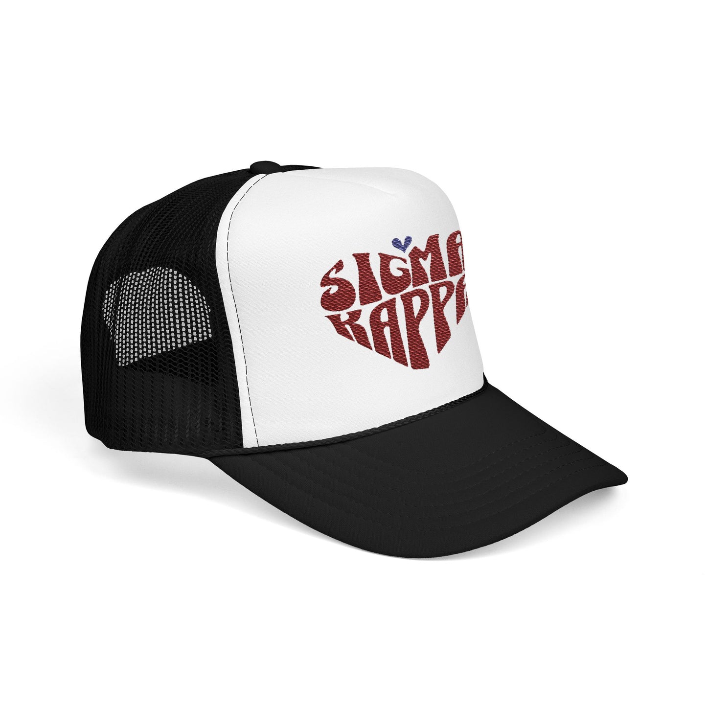 Embroidered Sigma Kappa Heart Trucker Hat - Ivy Society