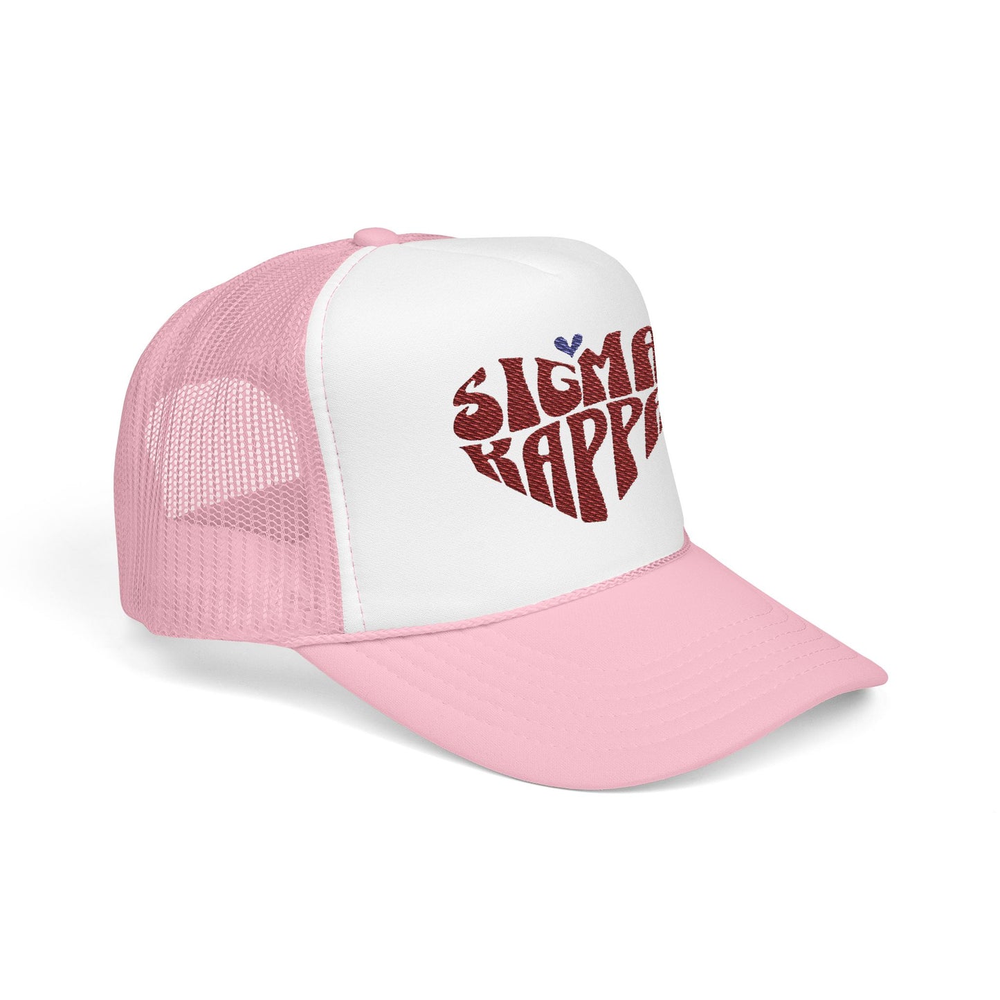 Embroidered Sigma Kappa Heart Trucker Hat - Ivy Society