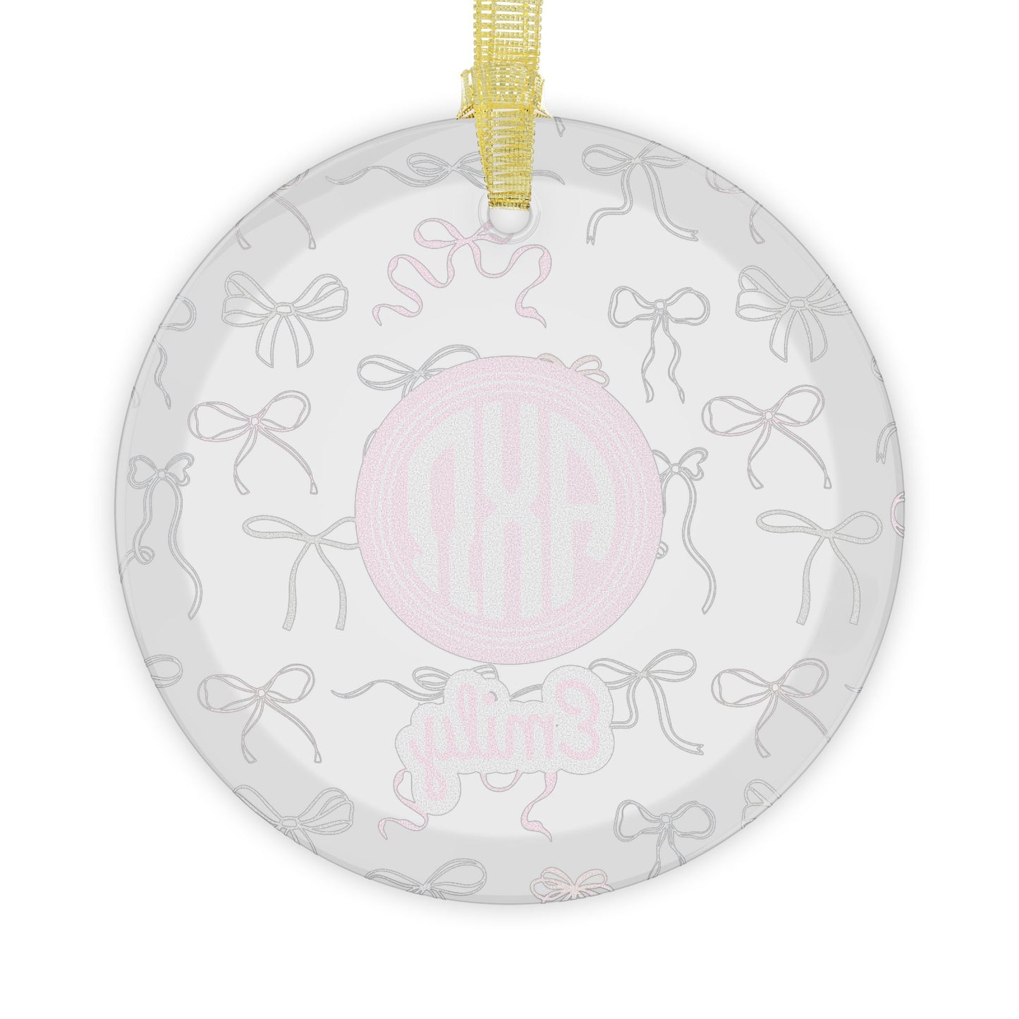 Alpha Chi Omega Personalized Bow Ornament - Ivy Society