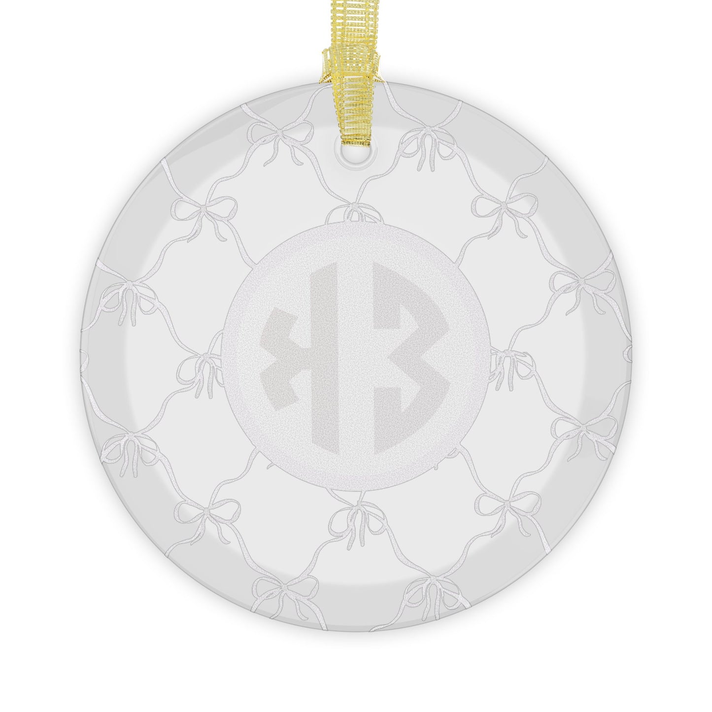 Sigma Kappa Glass Bow Ornament - Ivy Society