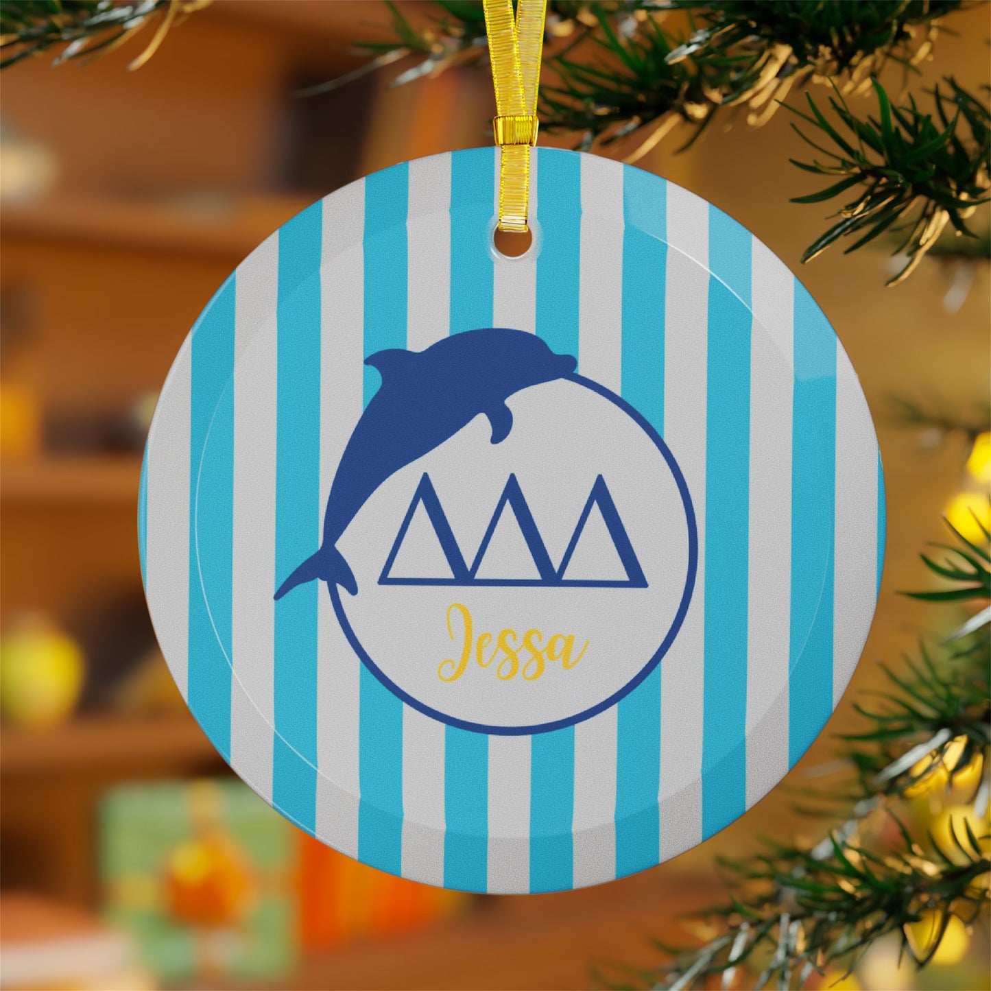 Tri Delta Personalized Ornament - Ivy Society