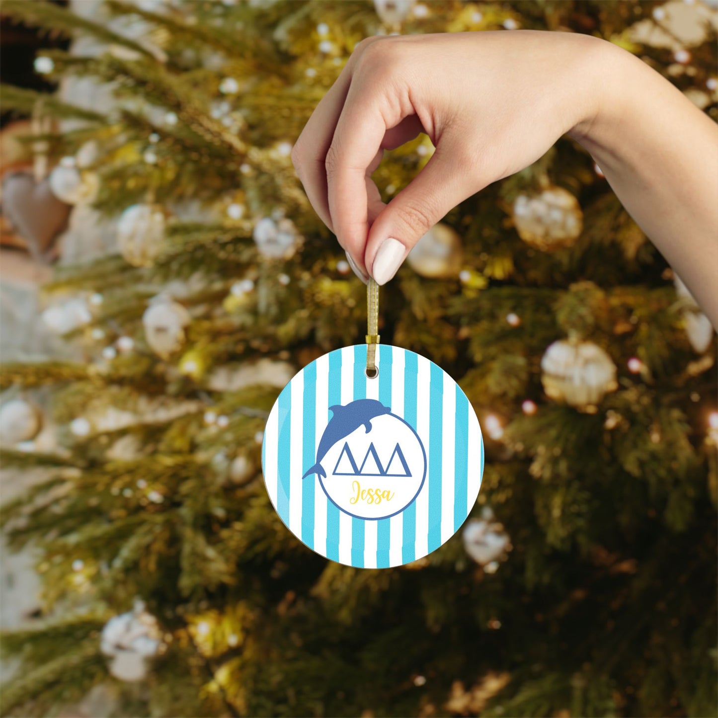 Tri Delta Personalized Ornament - Ivy Society