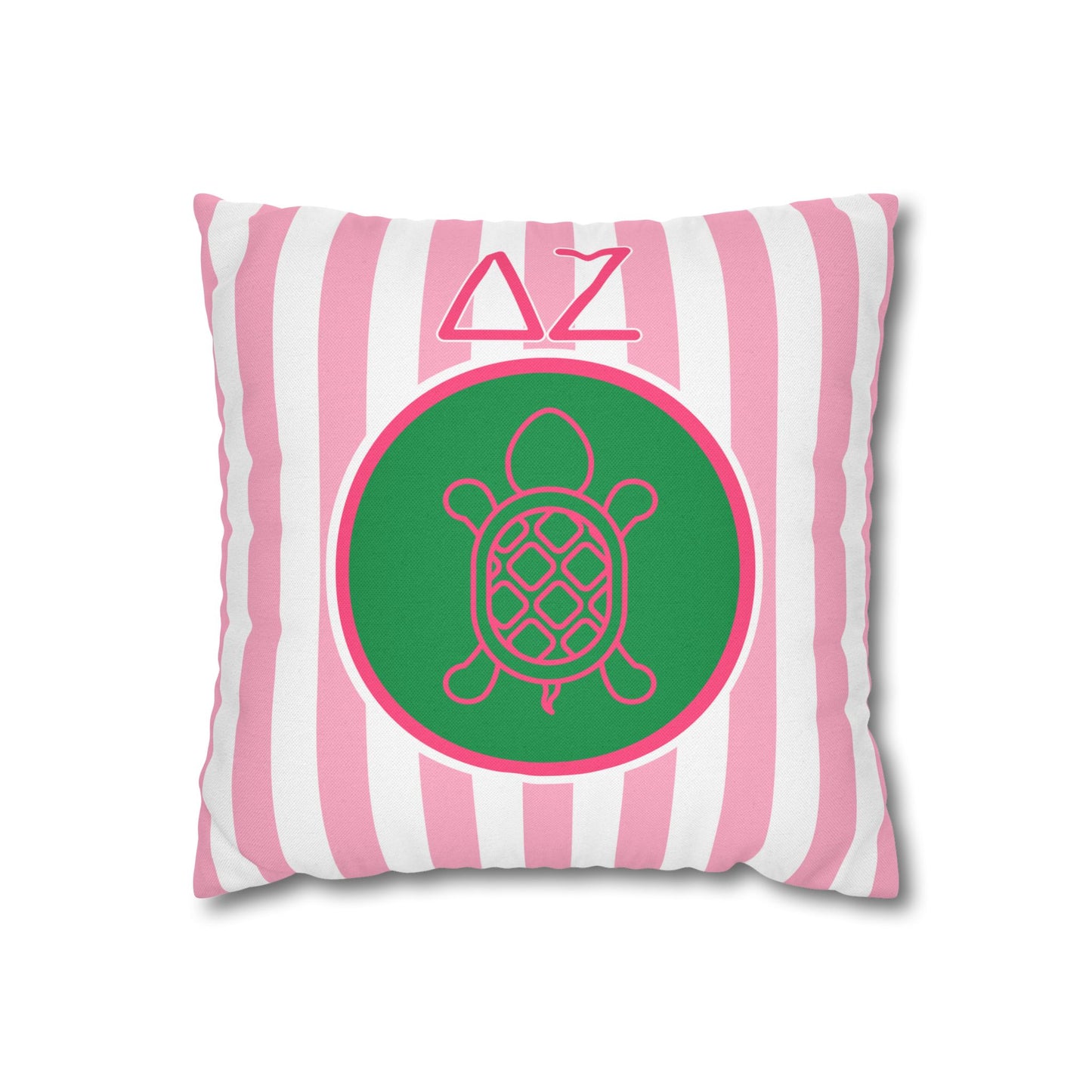Delta Zeta Turtle Throw Pillow Cover - Ivy Society