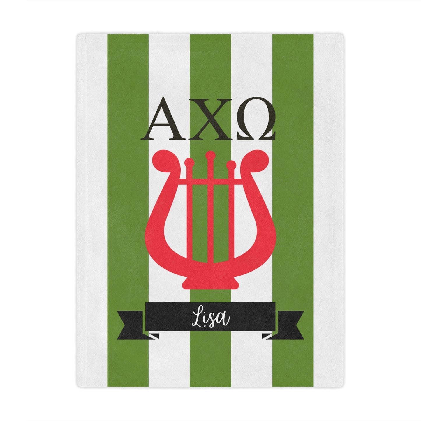 Alpha Chi Omega Personalized Lyre Blanket - Ivy Society
