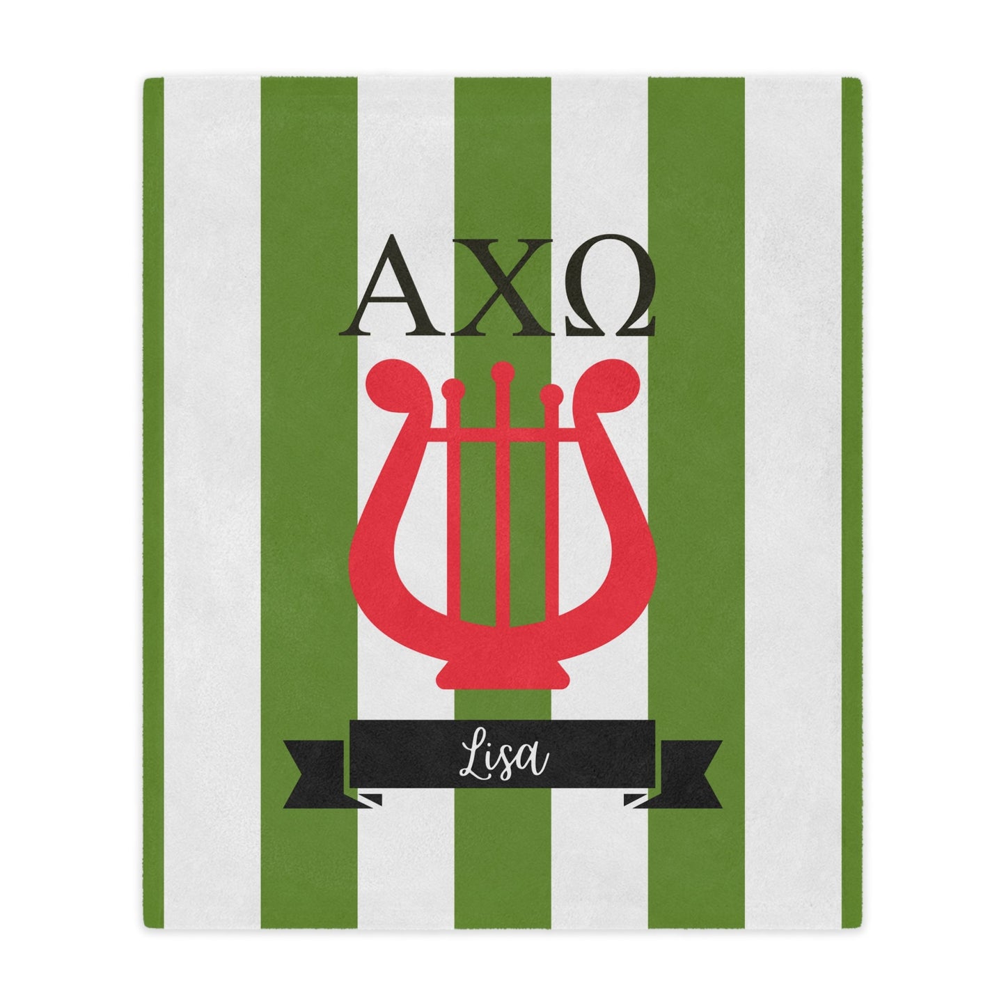 Alpha Chi Omega Personalized Lyre Blanket - Ivy Society