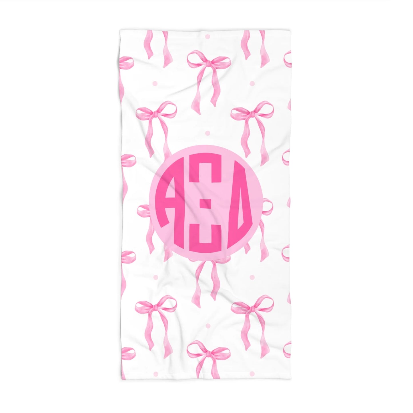 Alpha Xi Delta Monogram Bow Beach Towel - Ivy Society